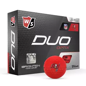 Wilson Staff Duo Optix NFL Team Licensed Golf Balls - Matte Red