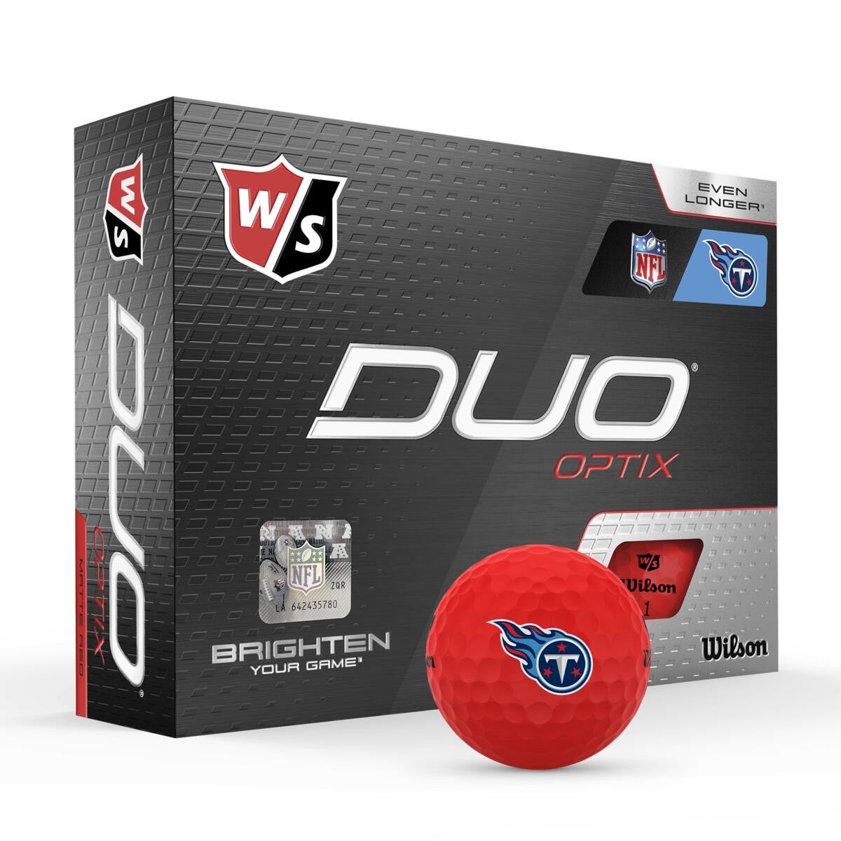 Wilson Staff Duo Optix NFL Team Licensed Golf Balls - Matte Red