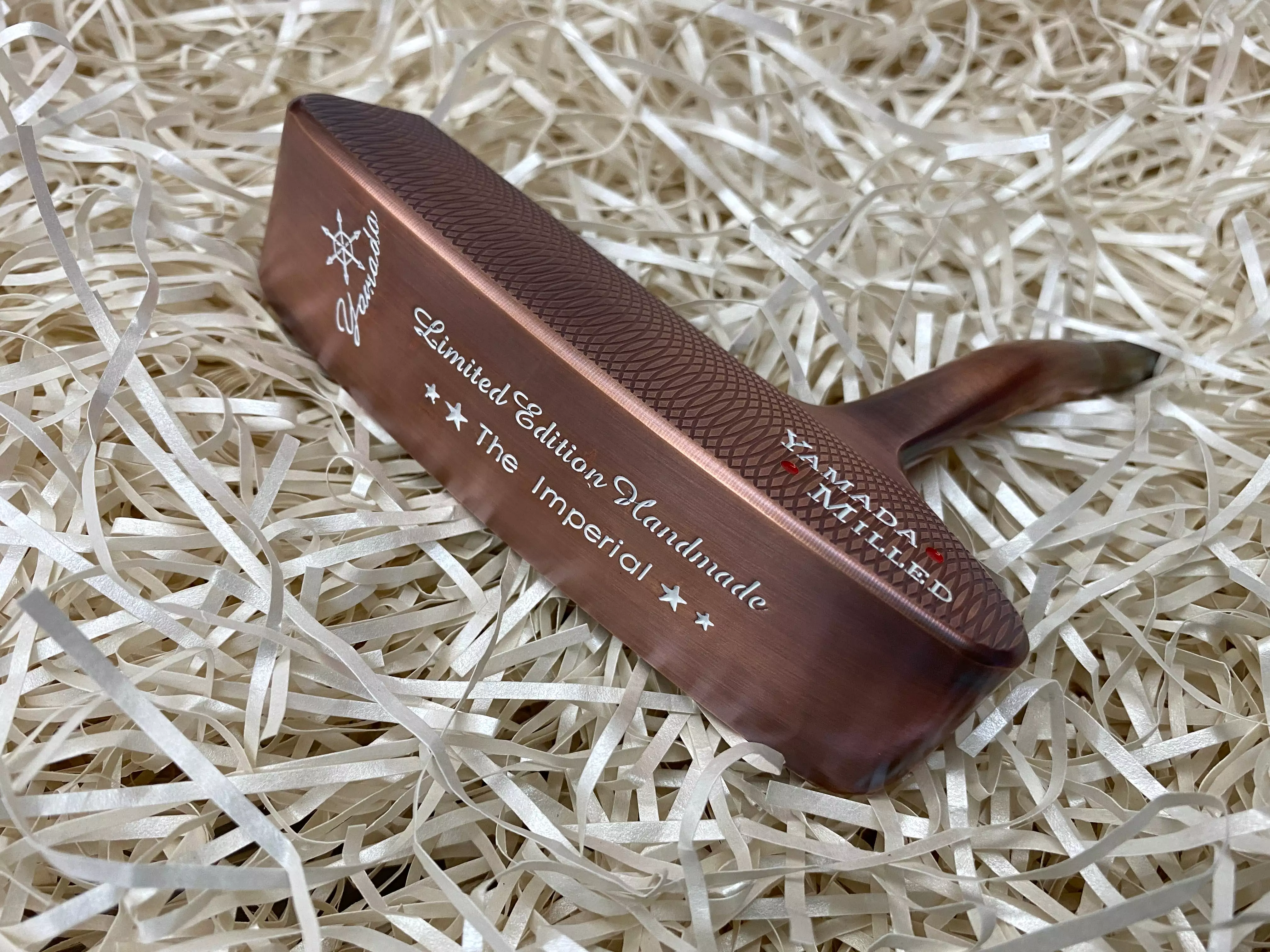 Yamada Golf Imperial Burnt Copper Sight Dot Handmade Putter Head Only